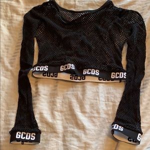GCDS netted crop top